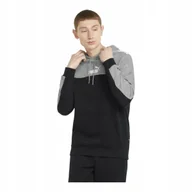 Bluzy męskie - PUMA BLUZA MĘSKA Z KAPTUREM ESS+ BLOCK HOODIE FL CZARNO-SZARA r.L - miniaturka - grafika 1