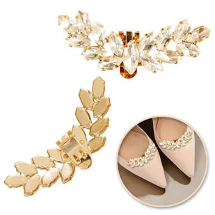 Klipsy do butów z kryształkami, cyrkoniami 2 szt KDB47 - Kolczyki - miniaturka - grafika 1