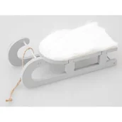 Ozdoby bożonarodzeniowe - Figurka drewniana Sanie - miniaturka - grafika 1