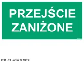 Tablice BHP - SIGNPROJECT AC039 - Przejście zaniżone 800x400 - miniaturka - grafika 1