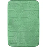 Dywaniki łazienkowe - Dywanik łazienkowy Hamilton 60 x 40 cm geometryczny zielony Multi-Decor - miniaturka - grafika 1