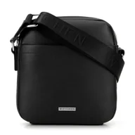 Torby męskie - Męska listonoszka z regulowanym paskiem czarna - miniaturka - grafika 1