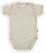 Body dla niemowląt - Body KRÓTKI rękaw rękawek Popiel MELANŻ r 74 KLEKLE - miniaturka - grafika 1
