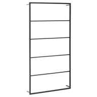 Wieszaki łazienkowe - vidaXL Stojak na ręcznik, czarny, 60x10x116 cm, stalowy - miniaturka - grafika 1
