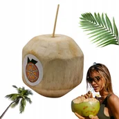 Woda - MŁODY KOKOS z Wietnamu - Naturalna woda kokosowa i ŚWIEŻY Miąższ 3 SZTUKI - miniaturka - grafika 1
