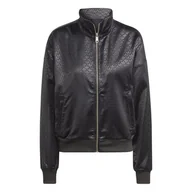Kurtki damskie - Kurtka damska adidas TREFOIL MONOGRAM SATIN czarna IJ6009-L - miniaturka - grafika 1