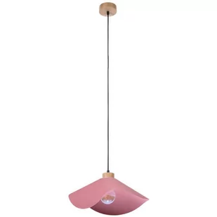 Britop Wisząca LAMPA loft HATTU 1614519174 kopułowa OPRAWA hampton ZWIS materiałowy różowy - Lampy sufitowe - miniaturka - grafika 1