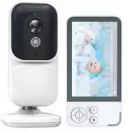 Elektroniczne nianie i monitory oddechu - Niania Elektroniczna, 3,5" wyświetlacz, wejście do ładowania typu C - miniaturka - grafika 1