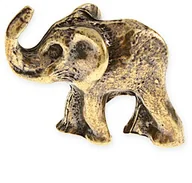 Figurki dekoracyjne - FIGURKA SŁONIA INDYJSKIEGO kolor stare złoto orient zwierzęta symbole indyjskie duże feng shui (aj2420) - miniaturka - grafika 1