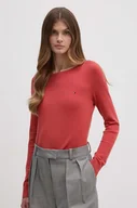 Swetry damskie - Tommy Hilfiger sweter damski kolor czerwony lekki WW0WW40099 - miniaturka - grafika 1