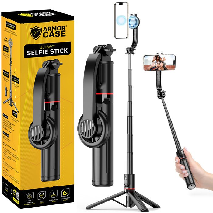 ArmorCase Selfie Stick Statyw Tripod Kijek Do Telefonu Magsafe Iphone Pilot