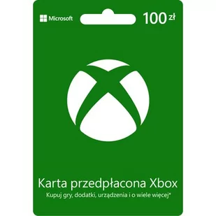 Microsoft Kod podarunkowy Xbox 100 PLN - Kody i doładowania cyfrowe - miniaturka - grafika 1
