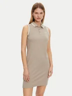 Sukienki - Guess Sukienka codzienna V5GK04 KCOK1 Khaki Regular Fit - miniaturka - grafika 1