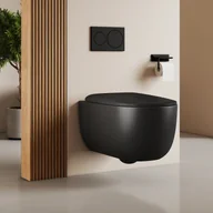 Miski WC - EMKE WC Podwieszana rimless - deska wolnoopadająca - czarny matowy - 55,5 x 36,5 x 35,5 cm - miniaturka - grafika 1