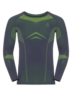 Odlo Podkoszulek funkcyjny "Fundamentals Performance" w kolorze granatowo-zielonym - Kalesony - miniaturka - grafika 1