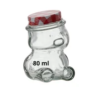 Pojemniki kuchenne - Słoik w kształcie misia 80ml szczelny dekoracyjny idealny na miód przyprawy i przetwory - miniaturka - grafika 1