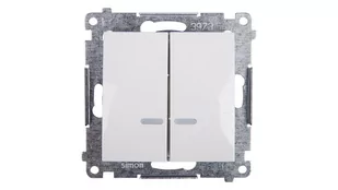 LEDart podwójny podświetlany biały DW5BL.01/11 Kontakt Simon54 - Wyłączniki światła i elektryczne - miniaturka - grafika 1