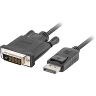 Adaptery i przejściówki - Lanberg DisplayPort 1.0m CA-DPDV-10CU-0010-BK - miniaturka - grafika 1