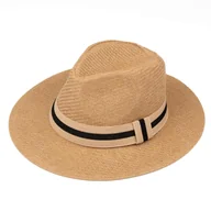 Czapki męskie - KAPELUSZ Alessio DAMSKI MĘSKI PLECIONY lato HAWANA letni PANAMA - miniaturka - grafika 1