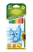 Przybory szkolne - CRICCO Kredki 12 kolorów trójkątne cienkie KR00CRI - miniaturka - grafika 1