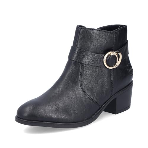 Rieker Damskie botki Ankle Boots 73975, damskie botki, Czarny 00, 36 EU