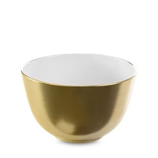 Misa Ceramiczna Ebru 25X25X15 Złota + Biała - Tace i patery - miniaturka - grafika 1