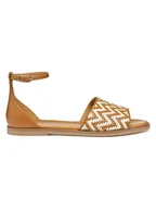 Sandały damskie - Geox Skórzane sandały "Naileen" w kolorze jasnobrązowo-białym - miniaturka - grafika 1