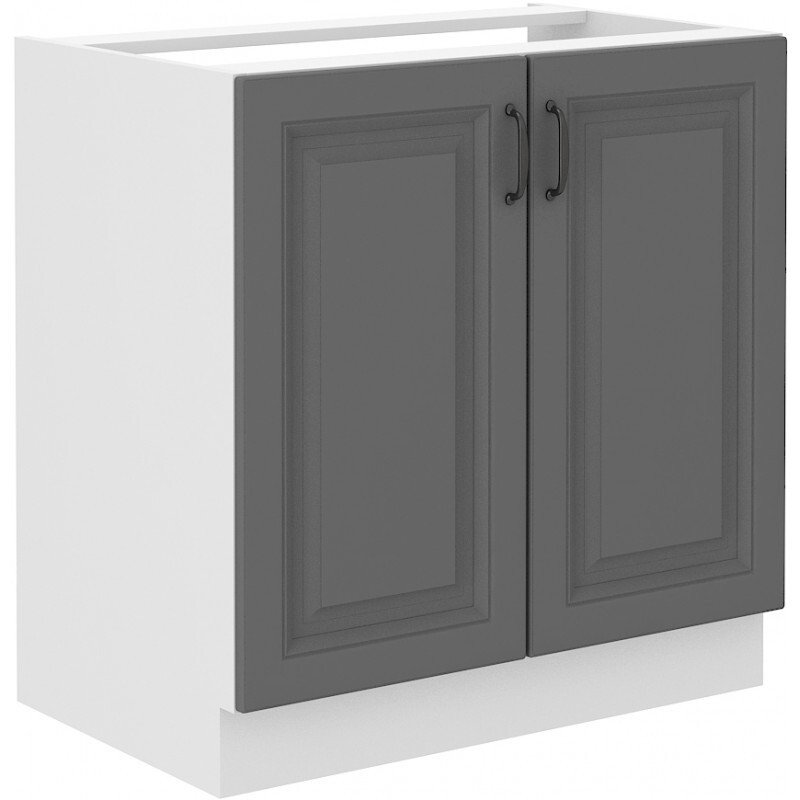 Szafka pod zlewozmywak SOPHIA – szerokość 80 cm, szara/biała