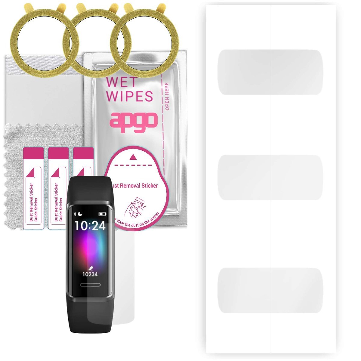 3x Folia hydrożelowa do Doogee DG - apgo Smartwatch Hydrogel Protection Ochrona na ekran smartwatcha