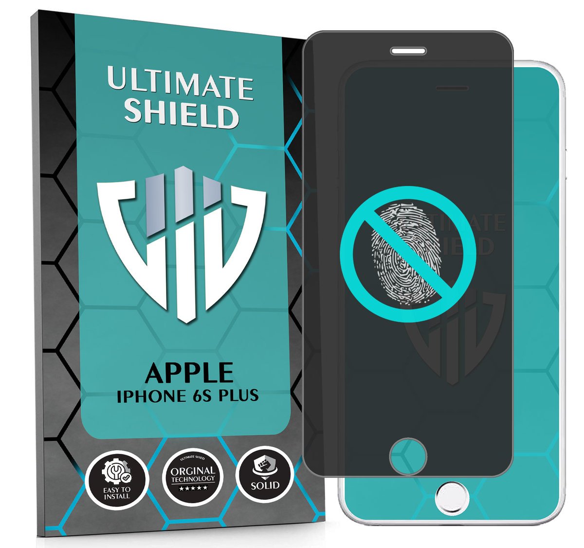 NAJLEPSZE SZKŁO 5D PEŁNE DO APPLE IPHONE 6S PLUS NIETŁUKĄCE ORYGINAŁ