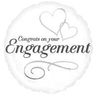 Wesele i ślub - Amscan Balon foliowy "Congrats Engagement - Ślub", 17" SHP 24548 - miniaturka - grafika 1