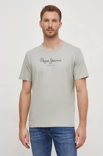 Pepe Jeans t-shirt bawełniany Eggo męski kolor zielony z nadrukiem - Koszulki męskie - miniaturka - grafika 1
