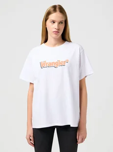 Koszulka damska bawełniana Wrangler 112350634 S Biała (5401019850948) - Koszulki i topy damskie - miniaturka - grafika 1