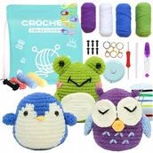 Pasmanteria - DUŻY ZESTAW DO SZYDEŁKOWANIA DIY ZWIERZĄTKA NAUKA ZABAWA DLA DZIECI SZABLON - miniaturka - grafika 1