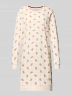 Bielizna nocna - Koszula nocna o kroju relaxed fit z nadrukiem z motywem na całej powierzchni model ‘XMAS’ - miniaturka - grafika 1
