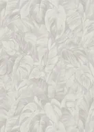 Tapety - Tapeta Liście Deliciosa szaro-beżowa winylowa na flizelinie - miniaturka - grafika 1