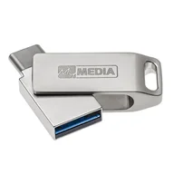 Pendrive - MyMedia MyDual USB 3.2 Gen 1, USB 3.2 Gen 1, 128GB, 69271, srebrny, 69271, USB A / USB C, z obrotową osłoną - miniaturka - grafika 1