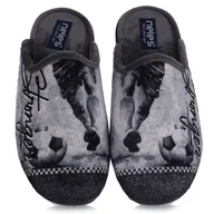 Kapcie męskie - Pantofle męskie hiszpańskie Neles 4724.697 GRIS R.43 - miniaturka - grafika 1