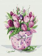 Malowanie po numerach - Malowanie po numerach - Czułość tulipana 30x40cm - Ideyka - miniaturka - grafika 1