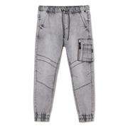Spodnie męskie - Cropp - Jeansowe joggery - Jasny szary - miniaturka - grafika 1