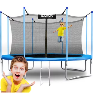 Trampolina ogrodowa Neo-Sport NS-14W181 z siatką wewn. i drabinką 14ft/435cm - Trampoliny - miniaturka - grafika 1