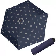 Parasole - Fiber Havanna Timeless Blue Dots - damski parasol składany - miniaturka - grafika 1