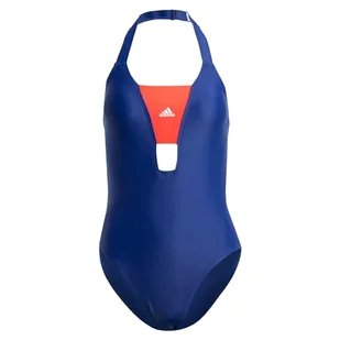 adidas Damski strój kąpielowy z kolorowymi blokami, czarny 112 cm, Czarny, 116 - Stroje kąpielowe - miniaturka - grafika 1