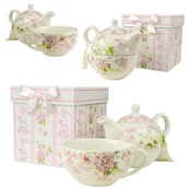 Filiżanki - Porcelanowy zestaw do parzenia w ozdobnym kartoniku filiżanka + czajniczek Captain Mike - miniaturka - grafika 1