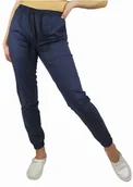 Odzież medyczna - Spodnie joggery medyczne FLEX granatowe elastyczne - premium XL - miniaturka - grafika 1