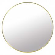 Lustra - Złote metalowe lustro do przedpokoju 70 cm - Pireo - miniaturka - grafika 1