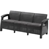 Sofy ogrodowe - Keter Sofa CORFU LOVE SEAT MAX antracytowa - miniaturka - grafika 1