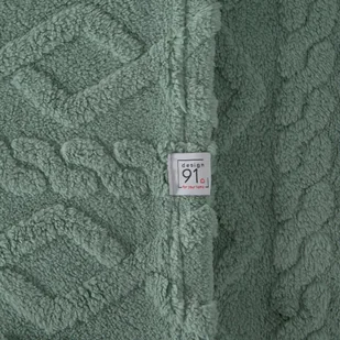 Koc 200 x 220 Design Mikrofibra Warkocz Mięta - Koce - miniaturka - grafika 5