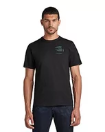Koszulki męskie - G-STAR RAW Męski T-Shirt Shoulder Panel R T, Czarny (Dk Black C336-6484), XS - miniaturka - grafika 1