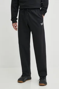 Reebok spodnie dresowe Identity kolor czarny gładkie 100202820 - Spodnie męskie - miniaturka - grafika 1
